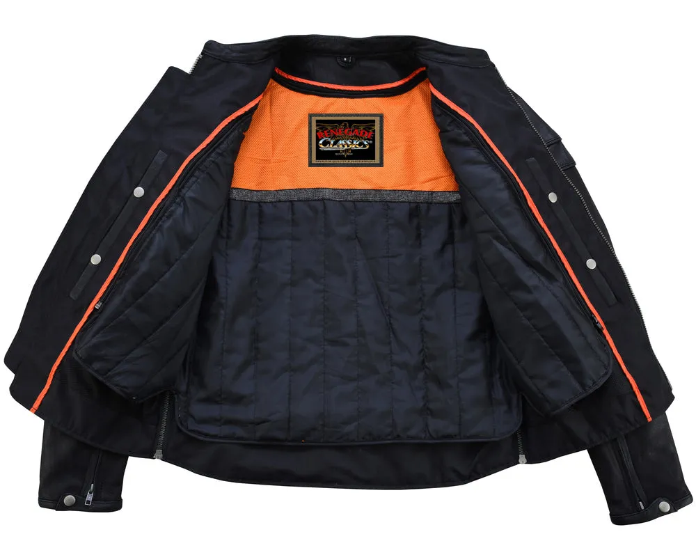 Speedster Black Men’s Leather Motorcycle Jacket