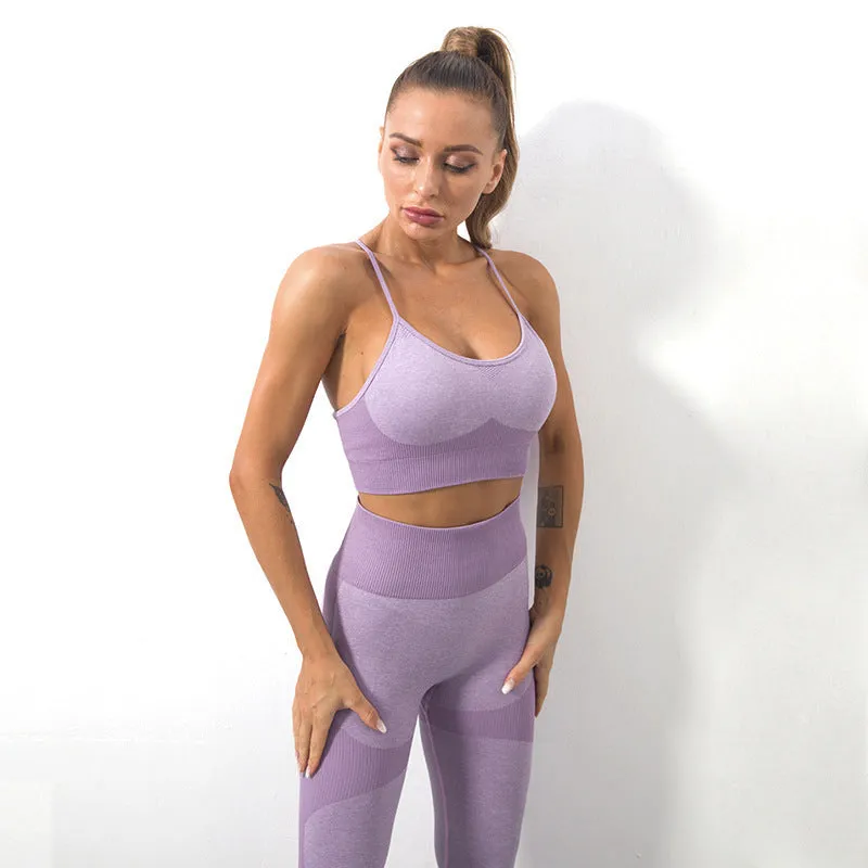Sports Sling Bra High Elastic Tight Fitness Pants Suit Women trendy