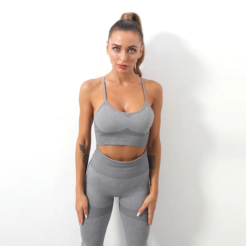 Sports Sling Bra High Elastic Tight Fitness Pants Suit Women trendy