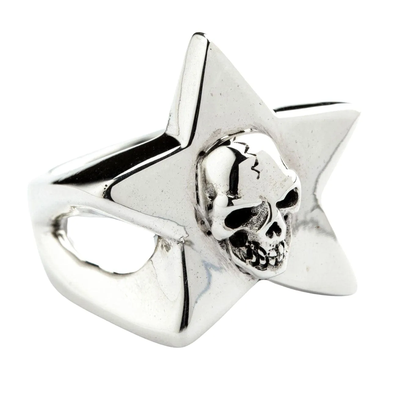 Star Skull Sterling Silver Ring