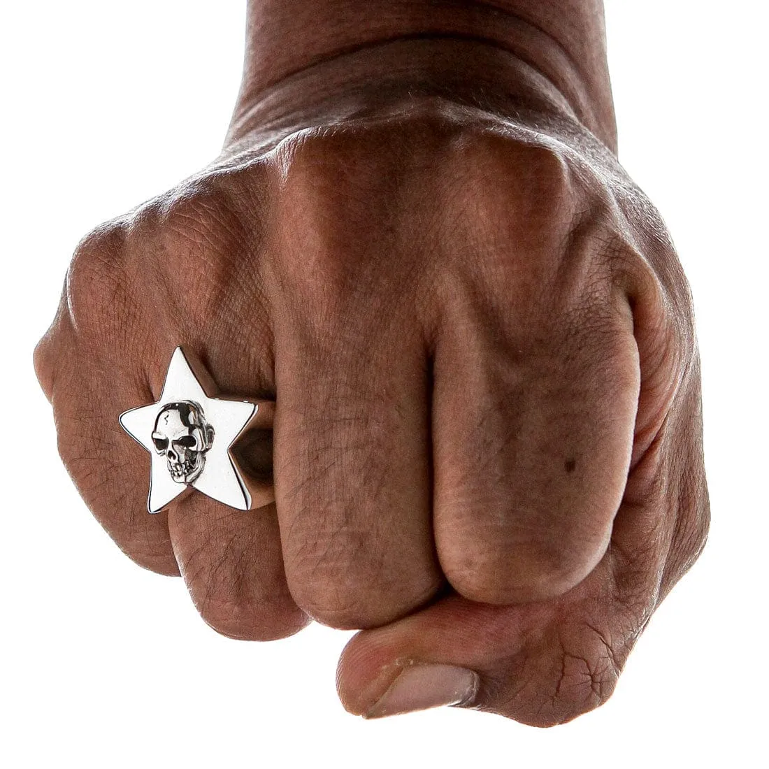 Star Skull Sterling Silver Ring