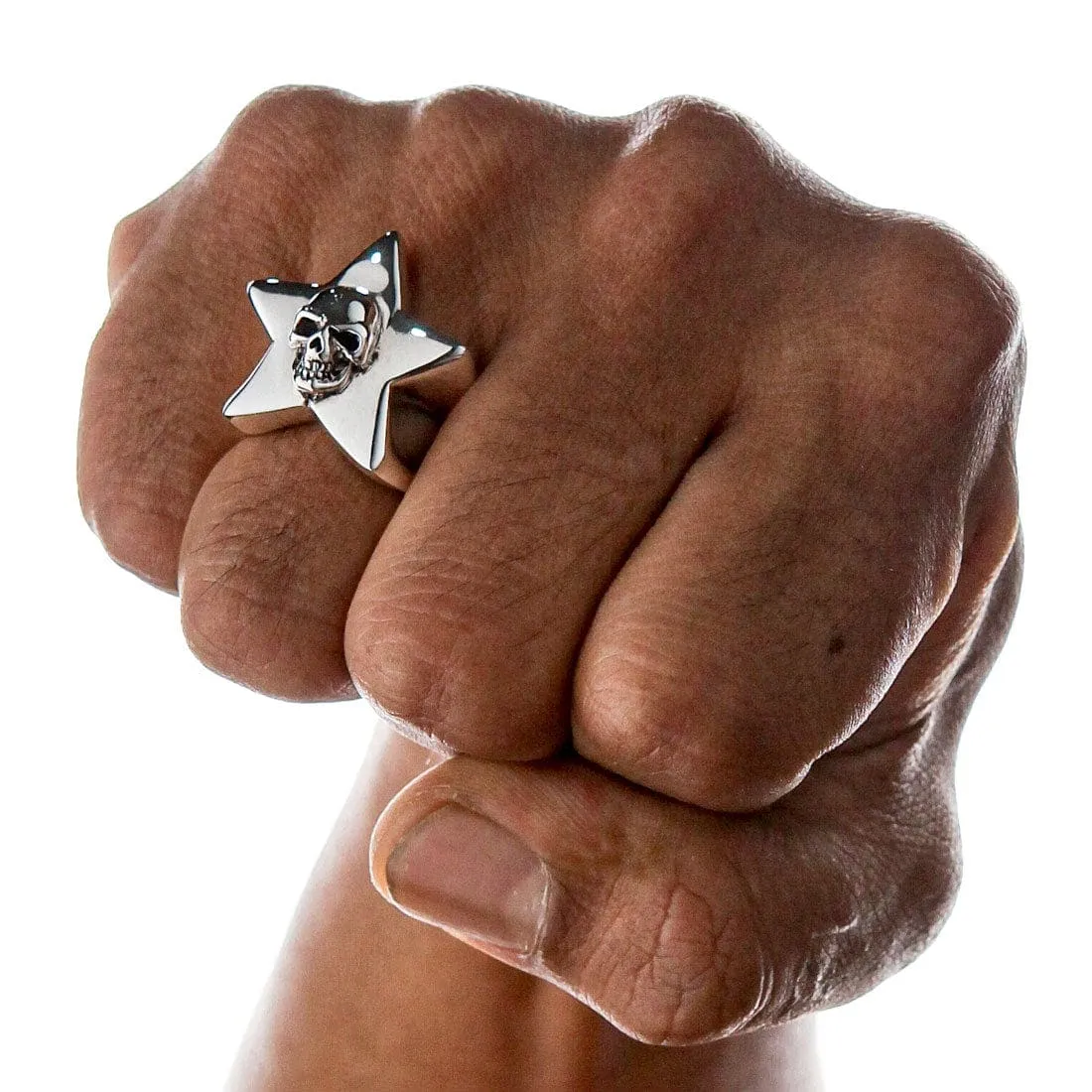 Star Skull Sterling Silver Ring
