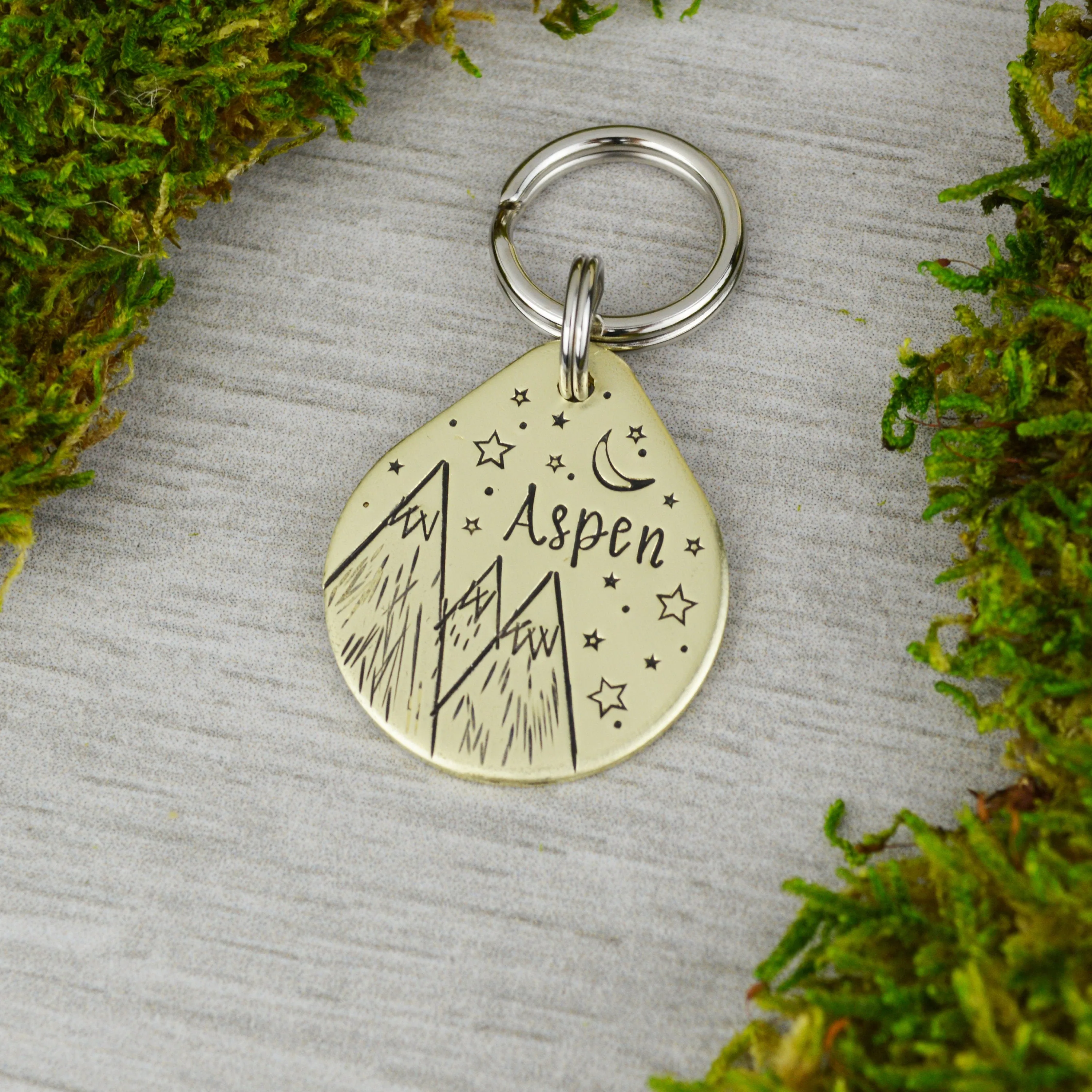 Starry Peaks Pet ID Tag