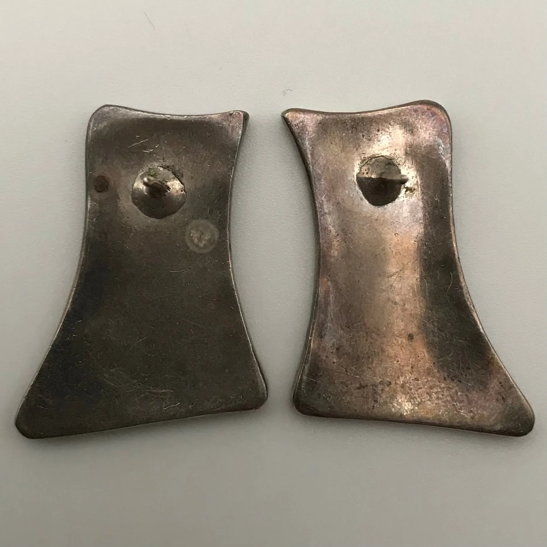 sterling silver stamped all silver post earrings ***AS IS***