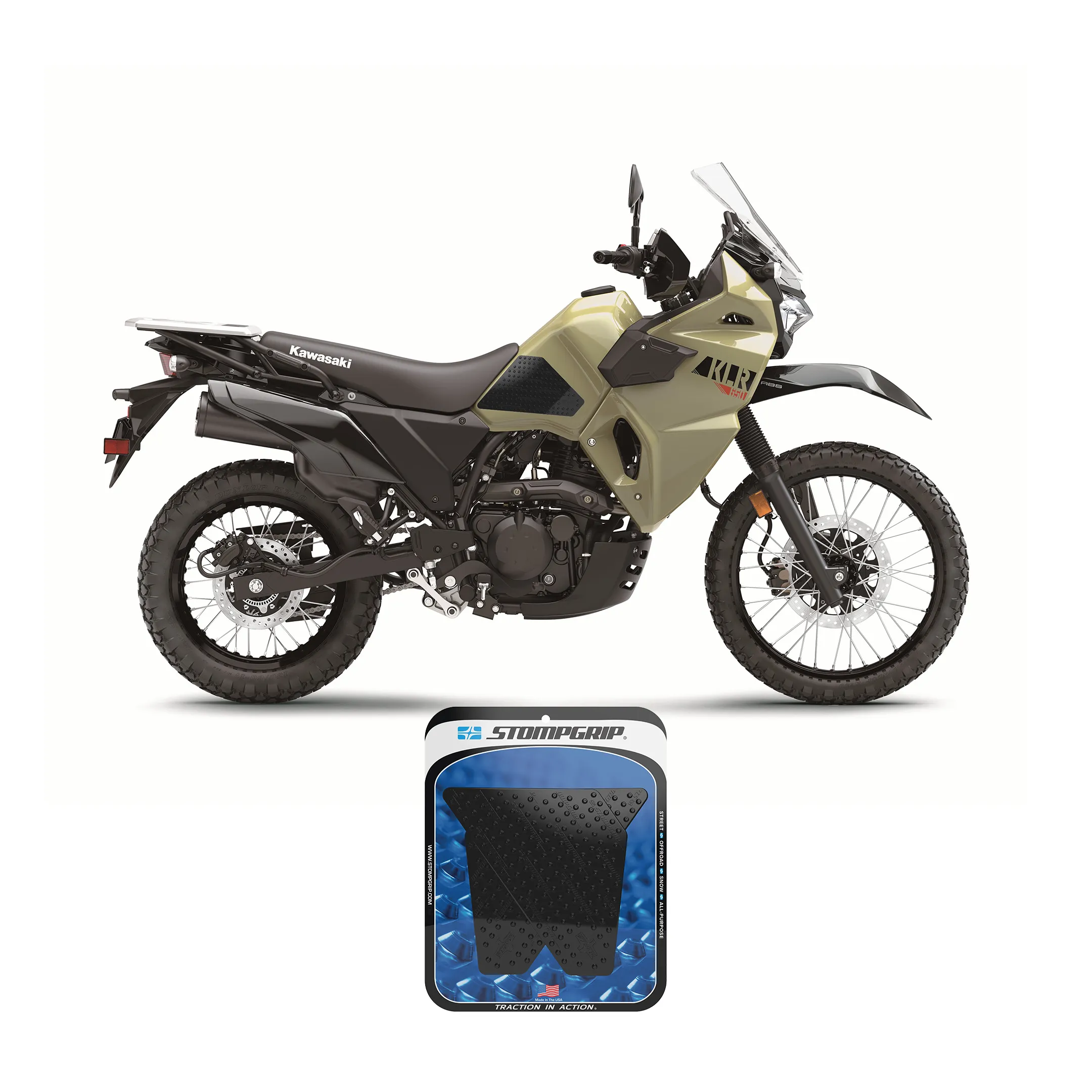 Stompgrip - Kawasaki KLR 650 Adventure/Traveler 22-25 Tank Grips (0060-6)