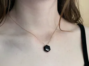 Stone Hexagon Necklace