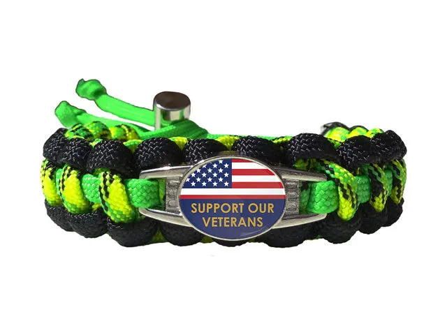 Support Our Veterans Paracord Bracelet
