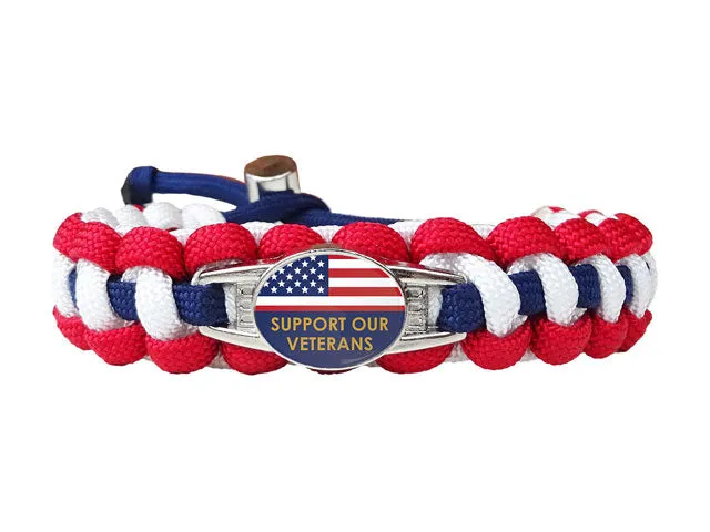 Support Our Veterans Paracord Bracelet