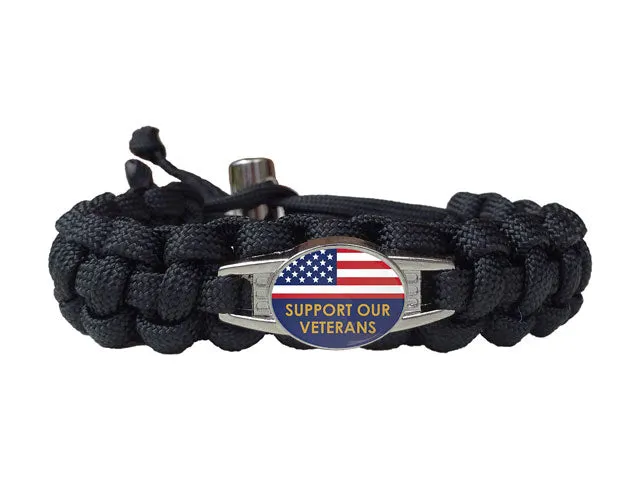 Support Our Veterans Paracord Bracelet