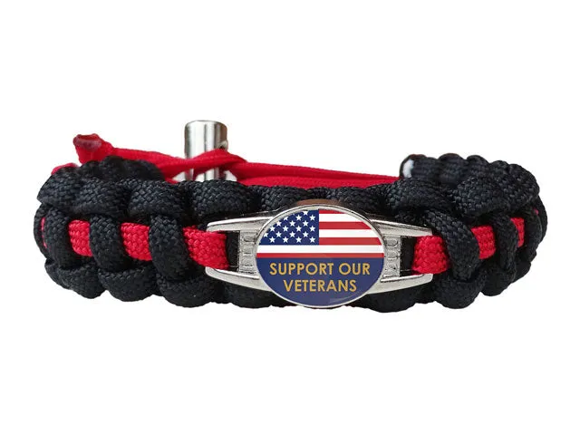 Support Our Veterans Paracord Bracelet