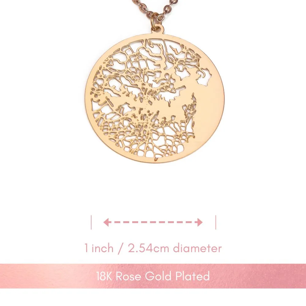 Sydney Rose Gold - City Map Necklace