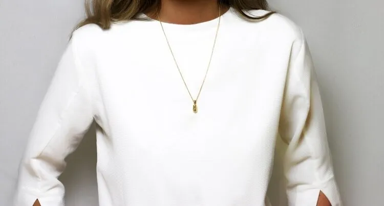 Sylvia Benson Petite Fortune Buoy Necklace on Micro Rolo Chain