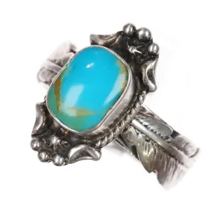 sz7 Running Bear Shop sterling ring with turquoise