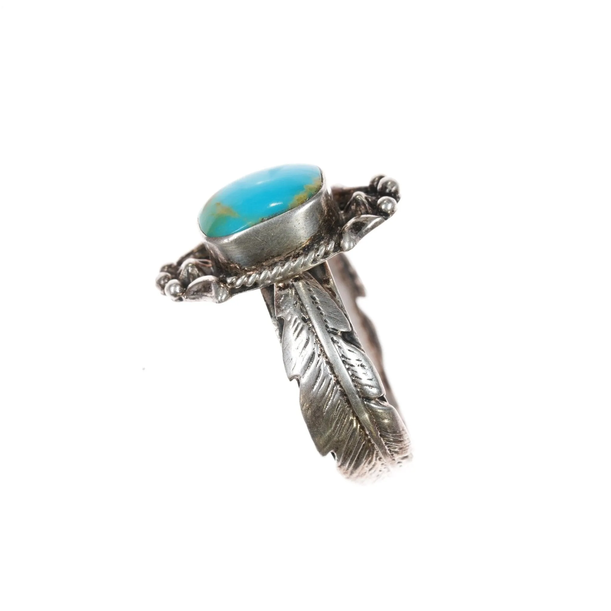 sz7 Running Bear Shop sterling ring with turquoise