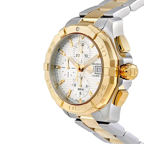Tag Heuer Aquaracer Calibre 16 Two-tone Stainless Steel Silver Dial Automatic Watch for Gents - CAY2121BB0923