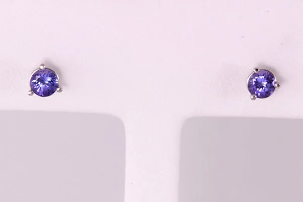 Tanzanite Earrings .55 Carat Intense Color