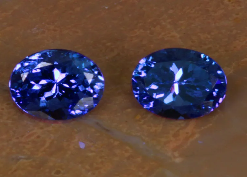 Tanzanite Fine Matched Pair 3.55 Carat Total Weight With Vivid Color