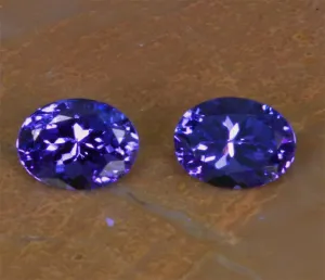 Tanzanite Fine Matched Pair 3.55 Carat Total Weight With Vivid Color