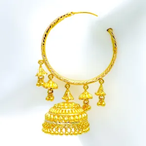 Tasteful Traditional 22K Gold Multi Chandelier Bali