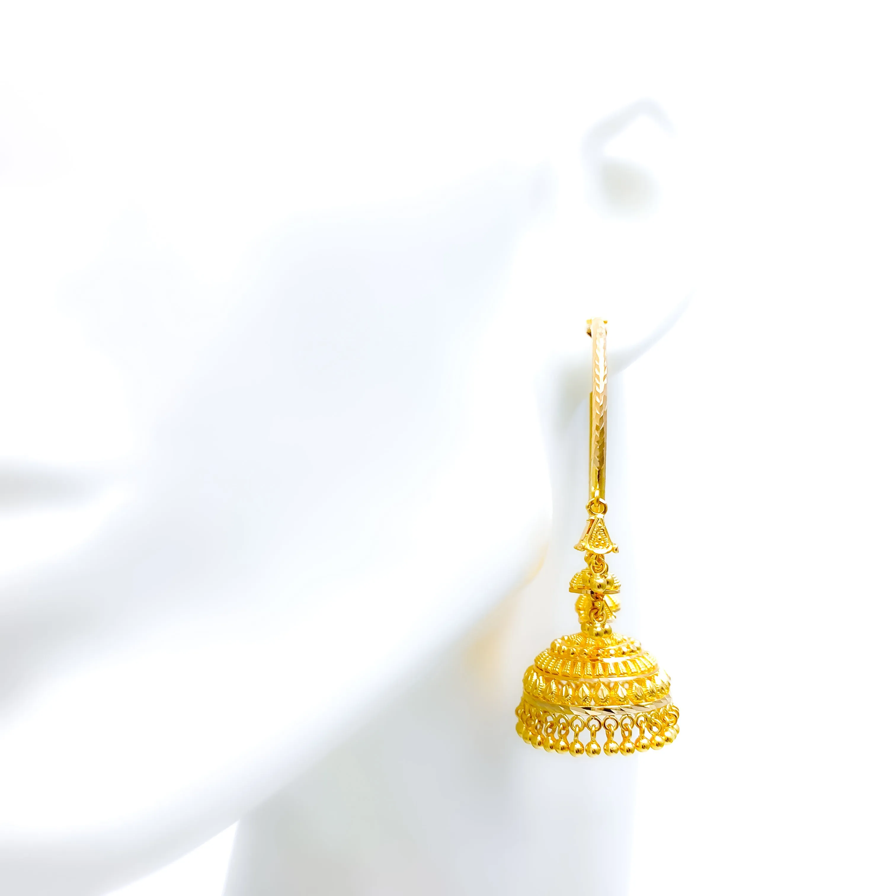 Tasteful Traditional 22K Gold Multi Chandelier Bali
