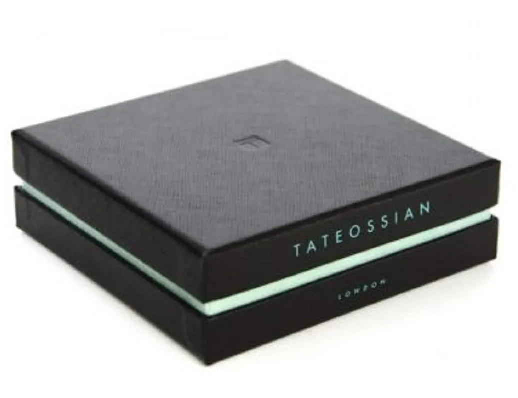 Tateossian Men's Gear Trio Rhodium Plated Sterling Silver Semi Precious Onyx Bracelet