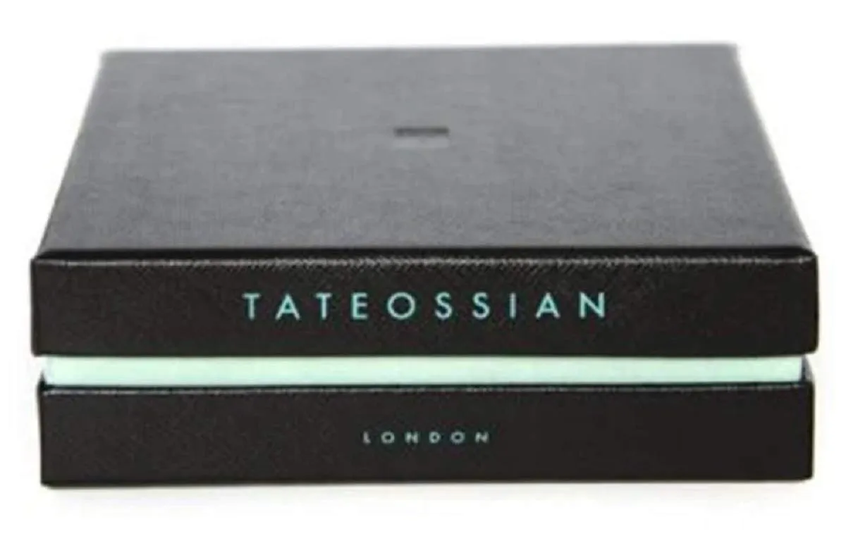 Tateossian Men's Gear Trio Rhodium Plated Sterling Silver Semi Precious Onyx Bracelet