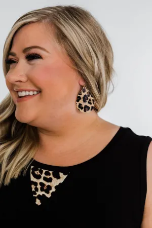 Teardrop Leopard Earrings