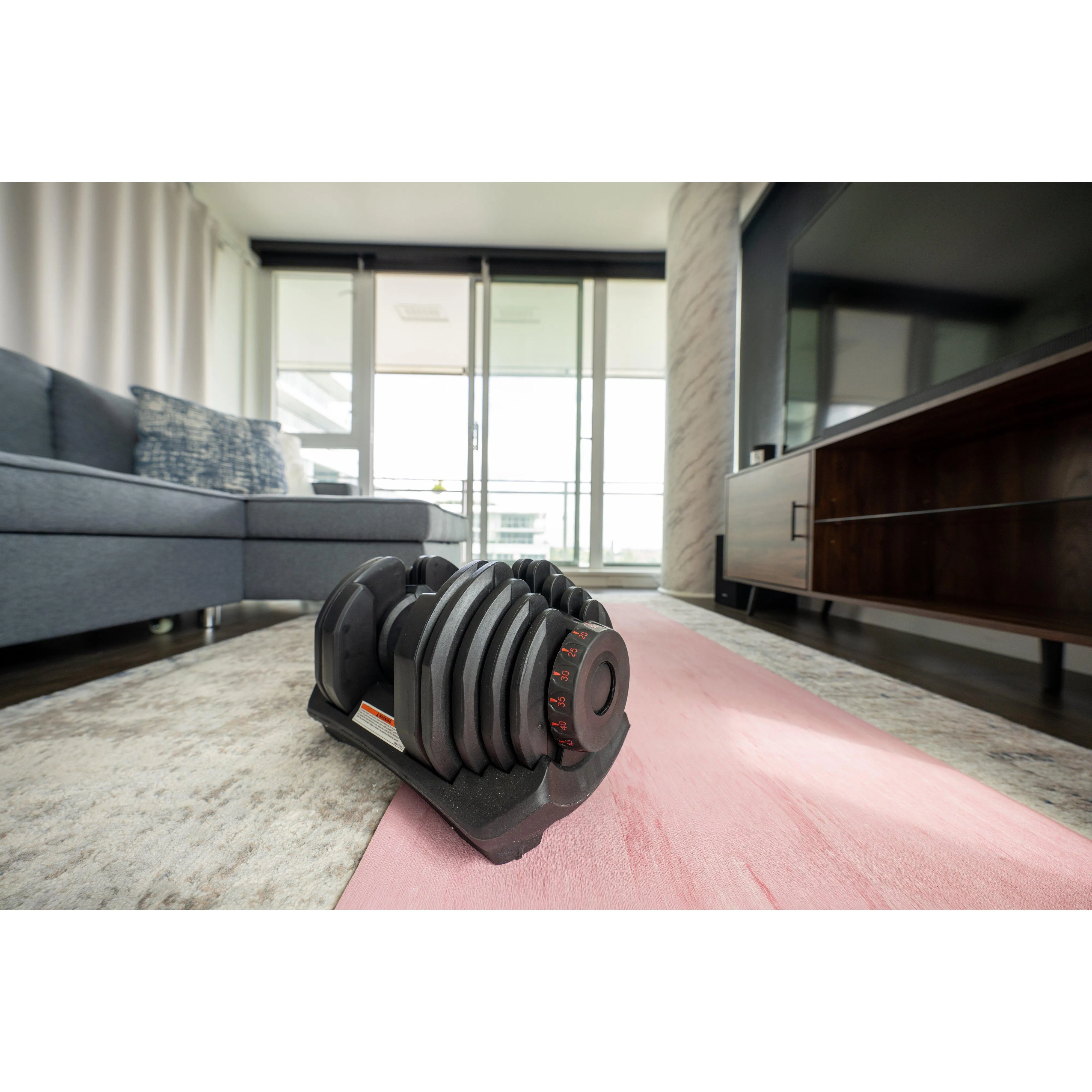 TechShark™ Adjustable Dumbbell Weight Set Fitness Training 90 LB Dumbbell