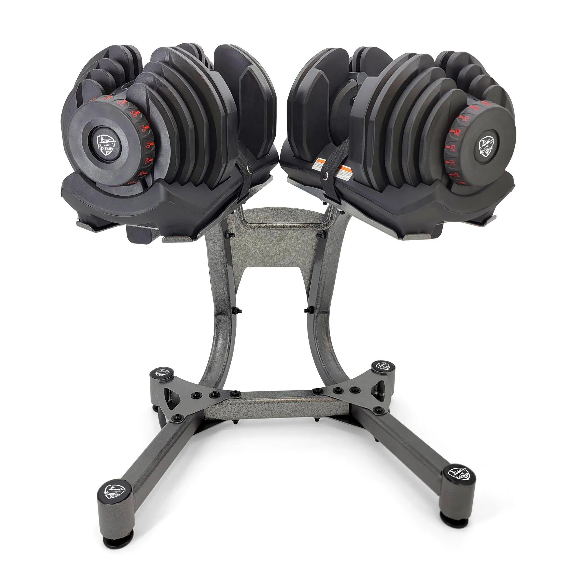 TechShark™ Adjustable Dumbbell Weight Set Fitness Training 90 LB Dumbbell