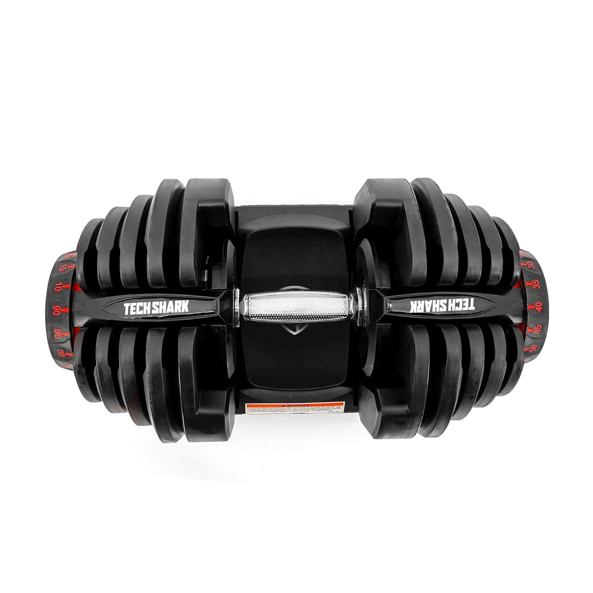 TechShark™ Adjustable Dumbbell Weight Set Fitness Training 90 LB Dumbbell