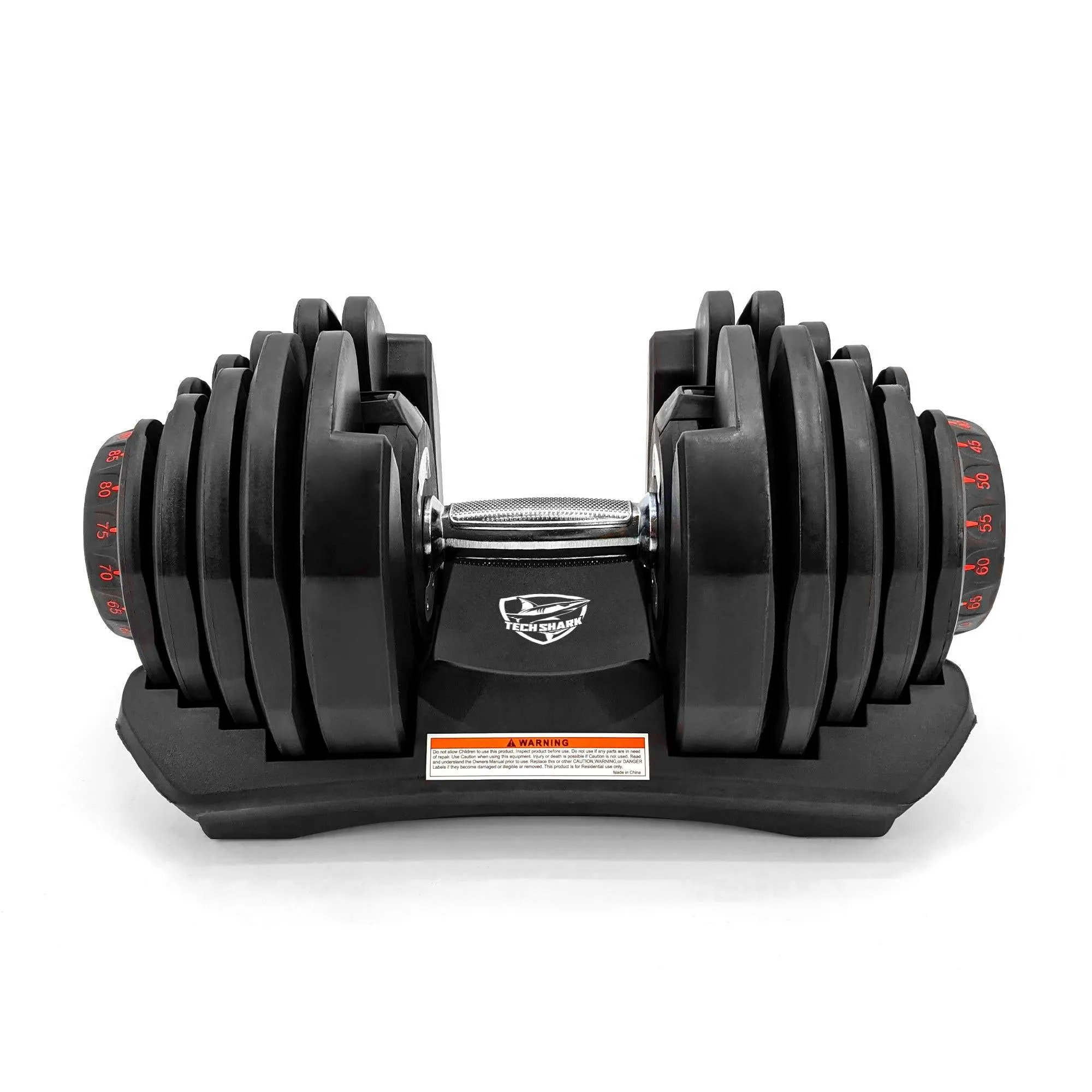 TechShark™ Adjustable Dumbbell Weight Set Fitness Training 90 LB Dumbbell
