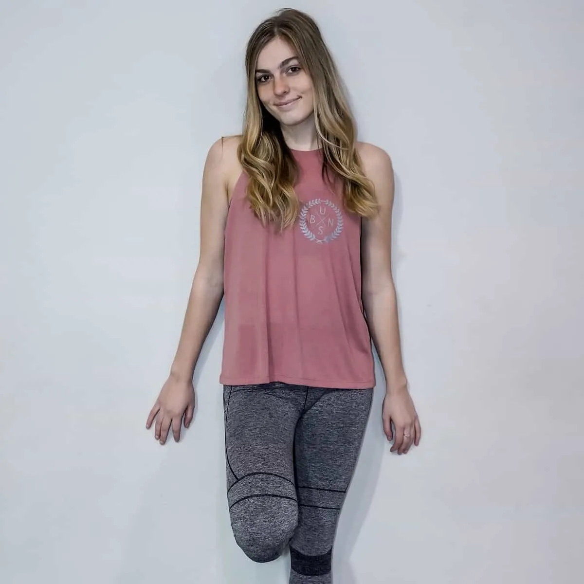 The Crest High Neck Tank - Mauve