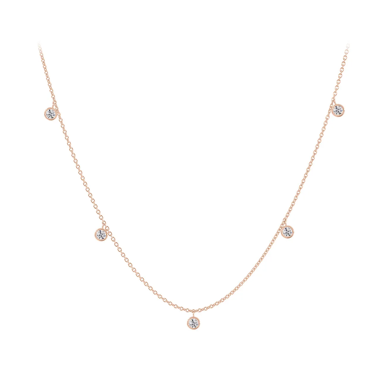 The Forevermark Tribute™ Collection Five Stone Dangle Necklace