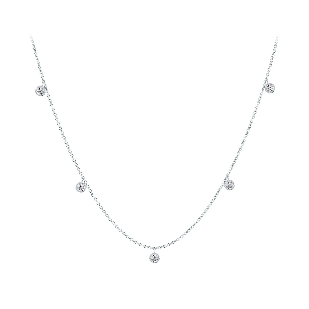 The Forevermark Tribute™ Collection Five Stone Dangle Necklace