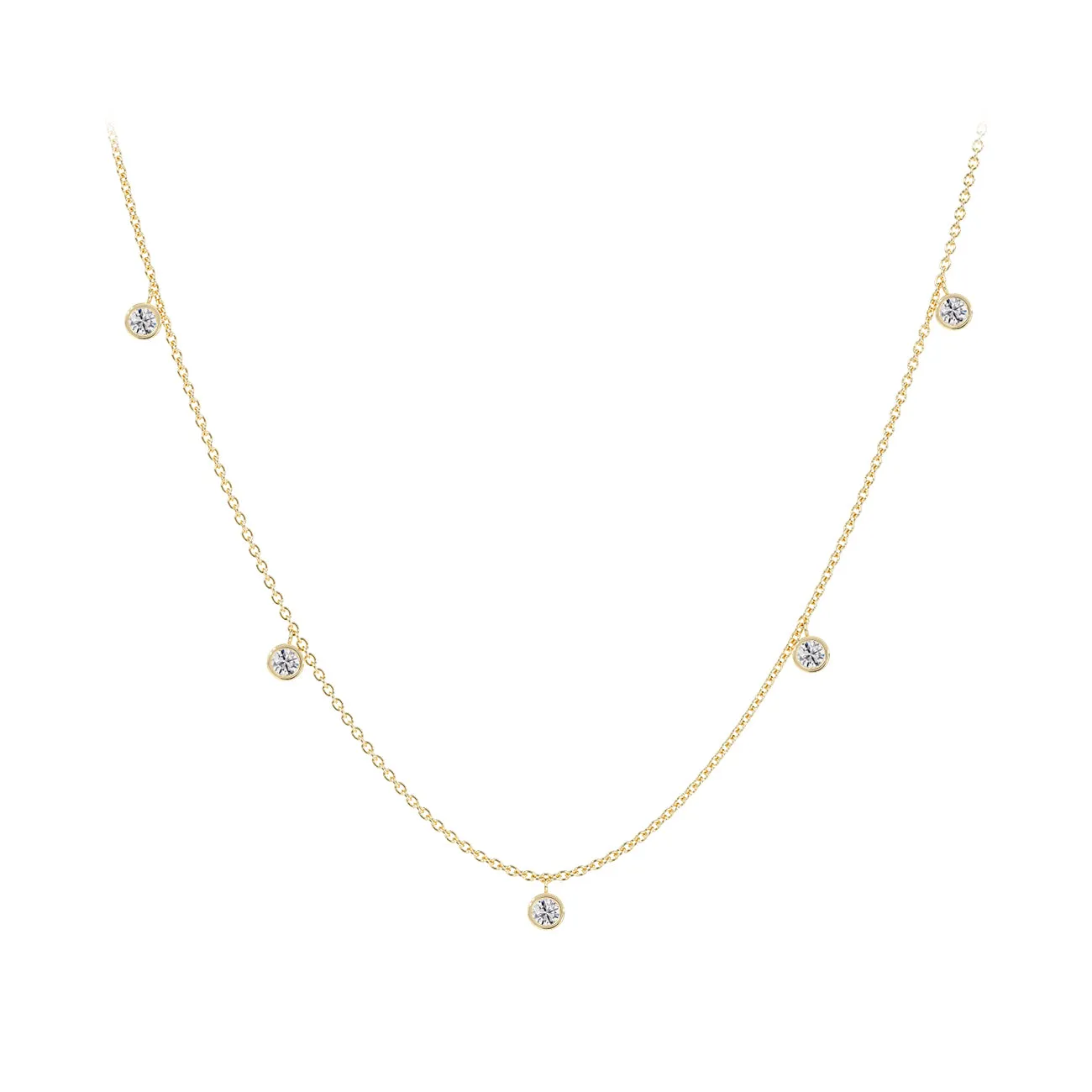 The Forevermark Tribute™ Collection Five Stone Dangle Necklace