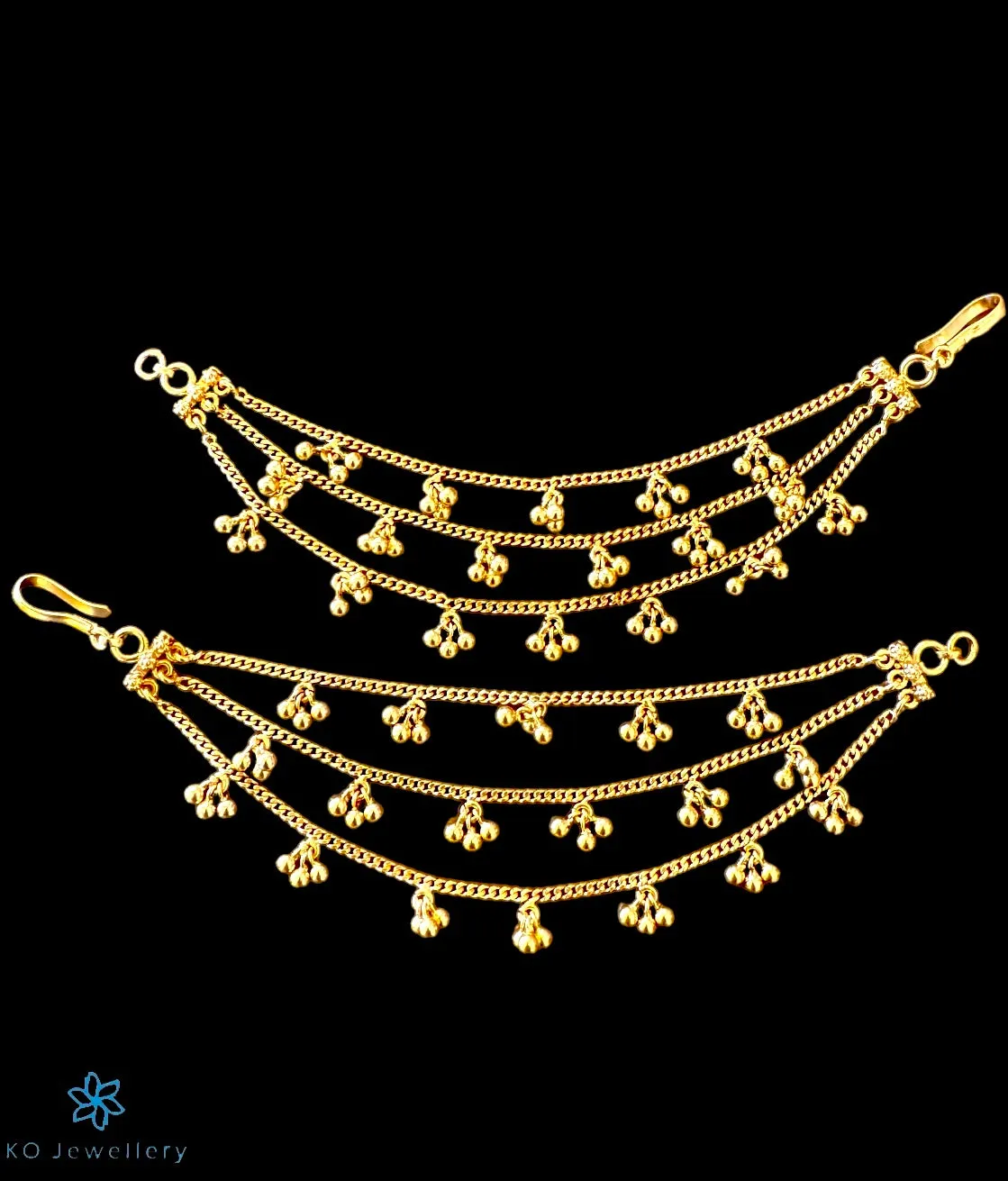 The Gejje Silver Ear chain (3 layers)
