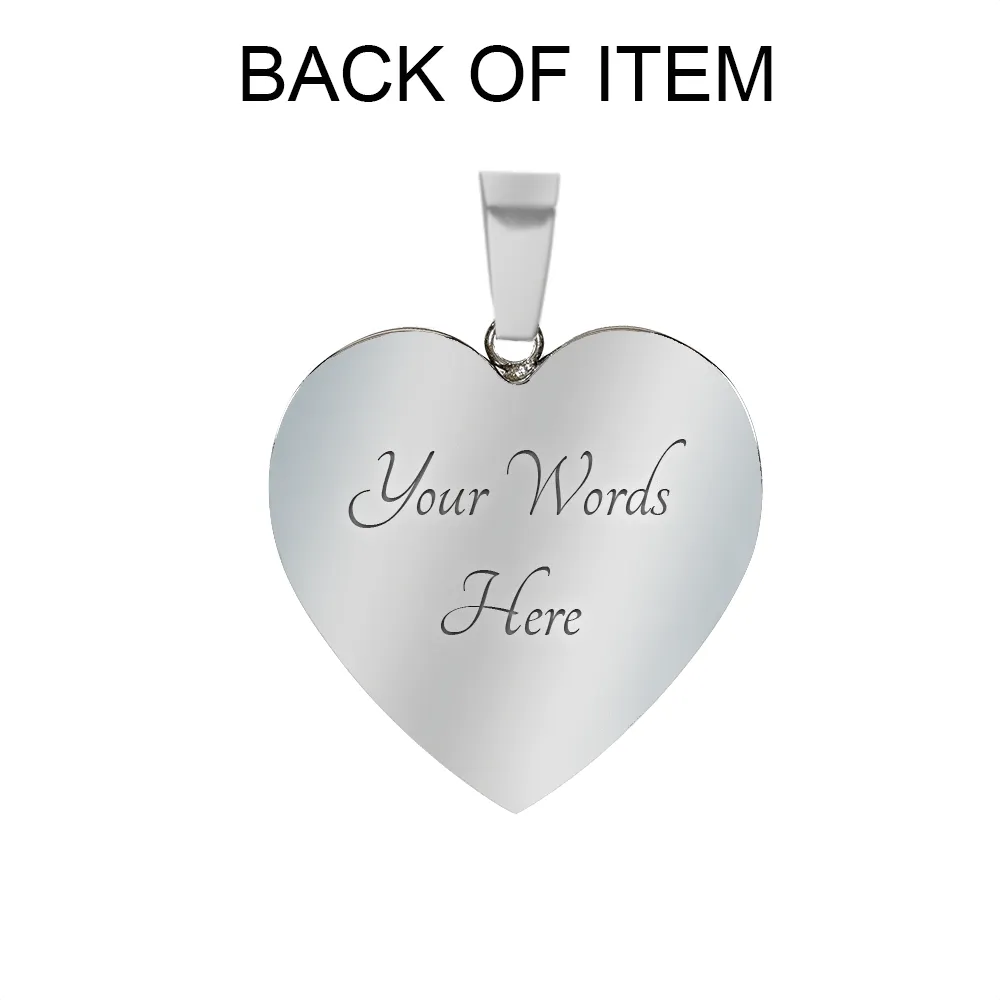 Through the Good Times and Bad, Father Daughter, Silver Finished Heart Necklace