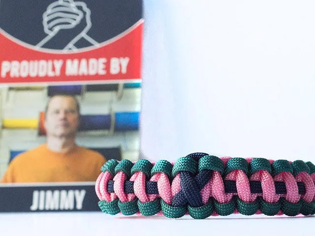 Thyroid Cancer Awareness Paracord Bracelet