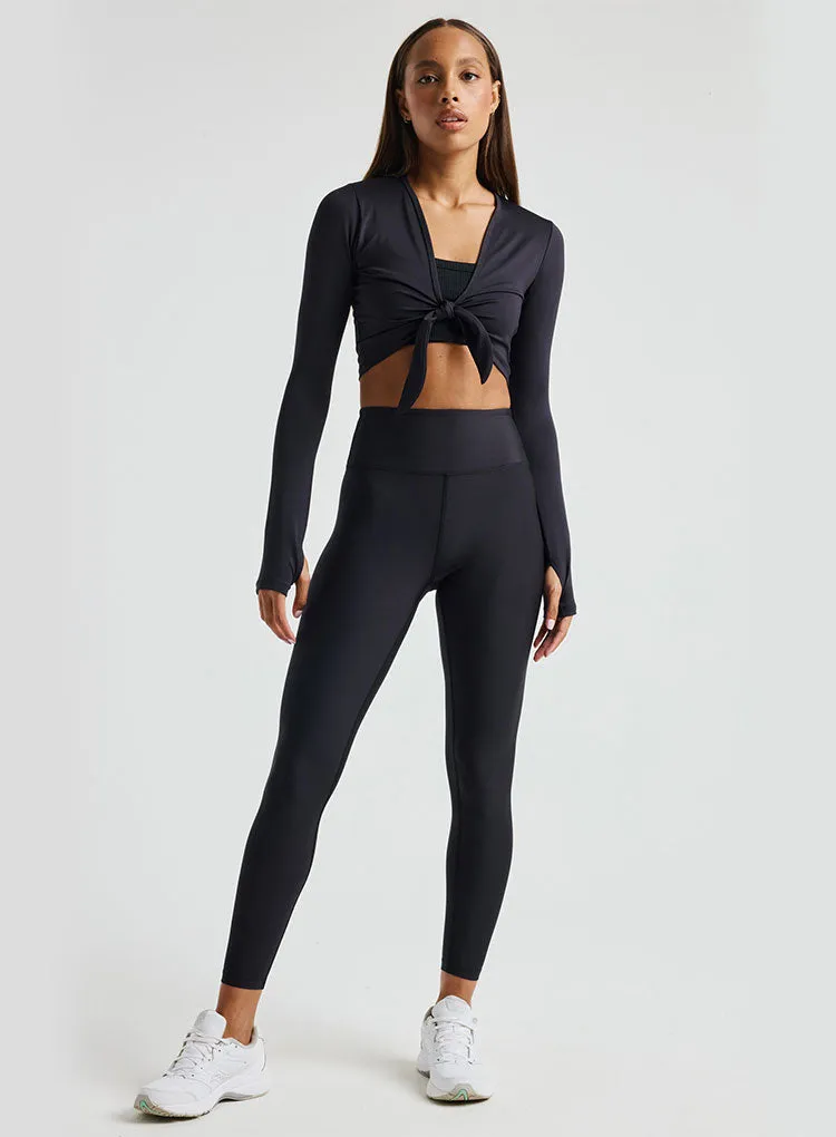 TIE FRONT LONG SLEEVE