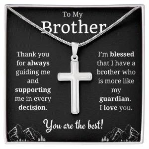 To My Brother Cross Necklace