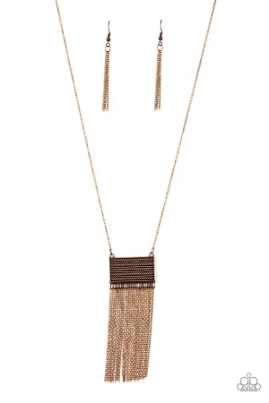 Totally Tassel Copper Paparazzi Necklace