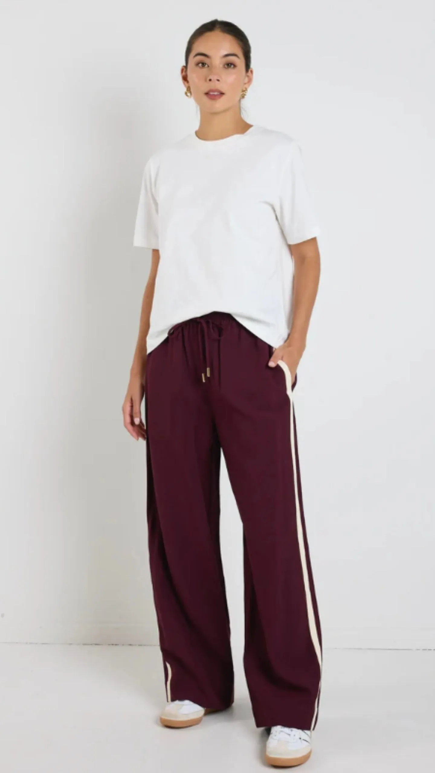 Townie Side Stripe Elastic Waist Pants