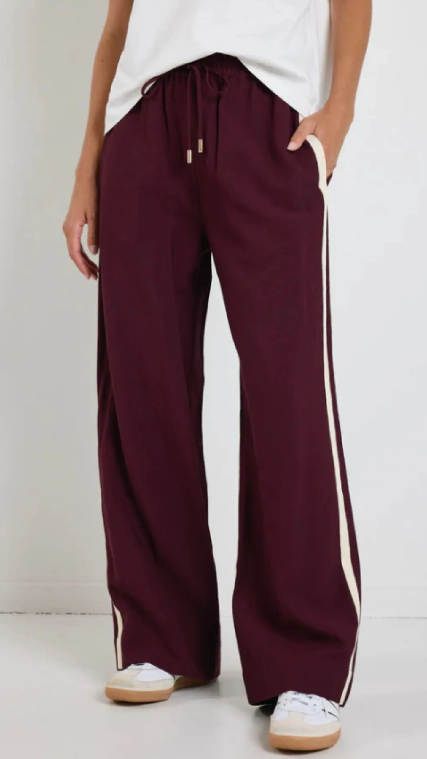 Townie Side Stripe Elastic Waist Pants