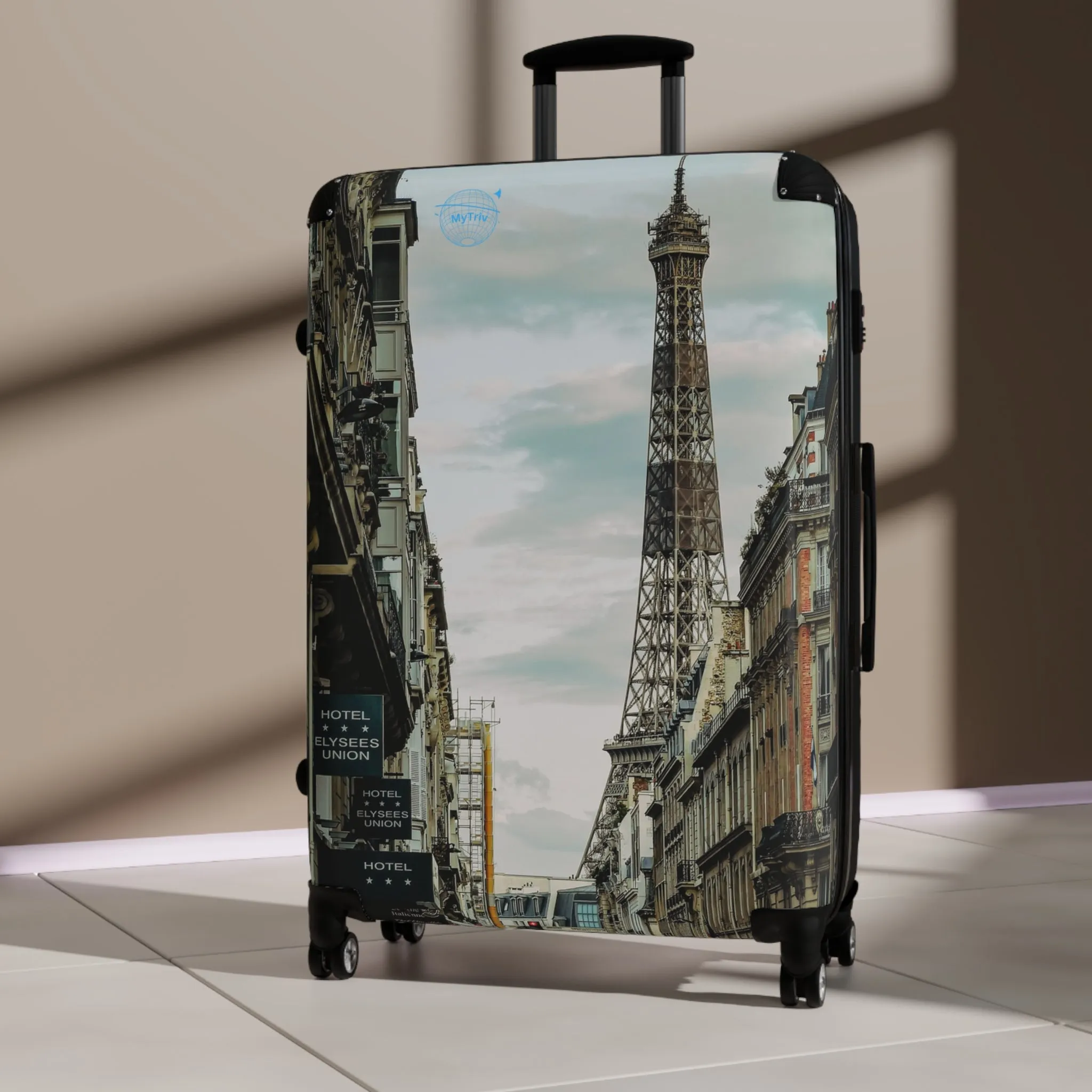 Travel Suitcase - Eiffel Tower Stylish Carry-On Luggage for Adventurers