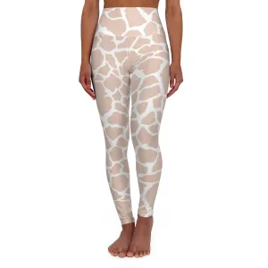 Trendy High Waisted Yoga Leggings - Giraffe Print Activewear