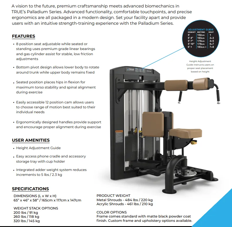 True Fitness Palladium Rotary Torso Machine SPL-1500