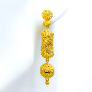 Unique Majestic 22k Gold Earrings
