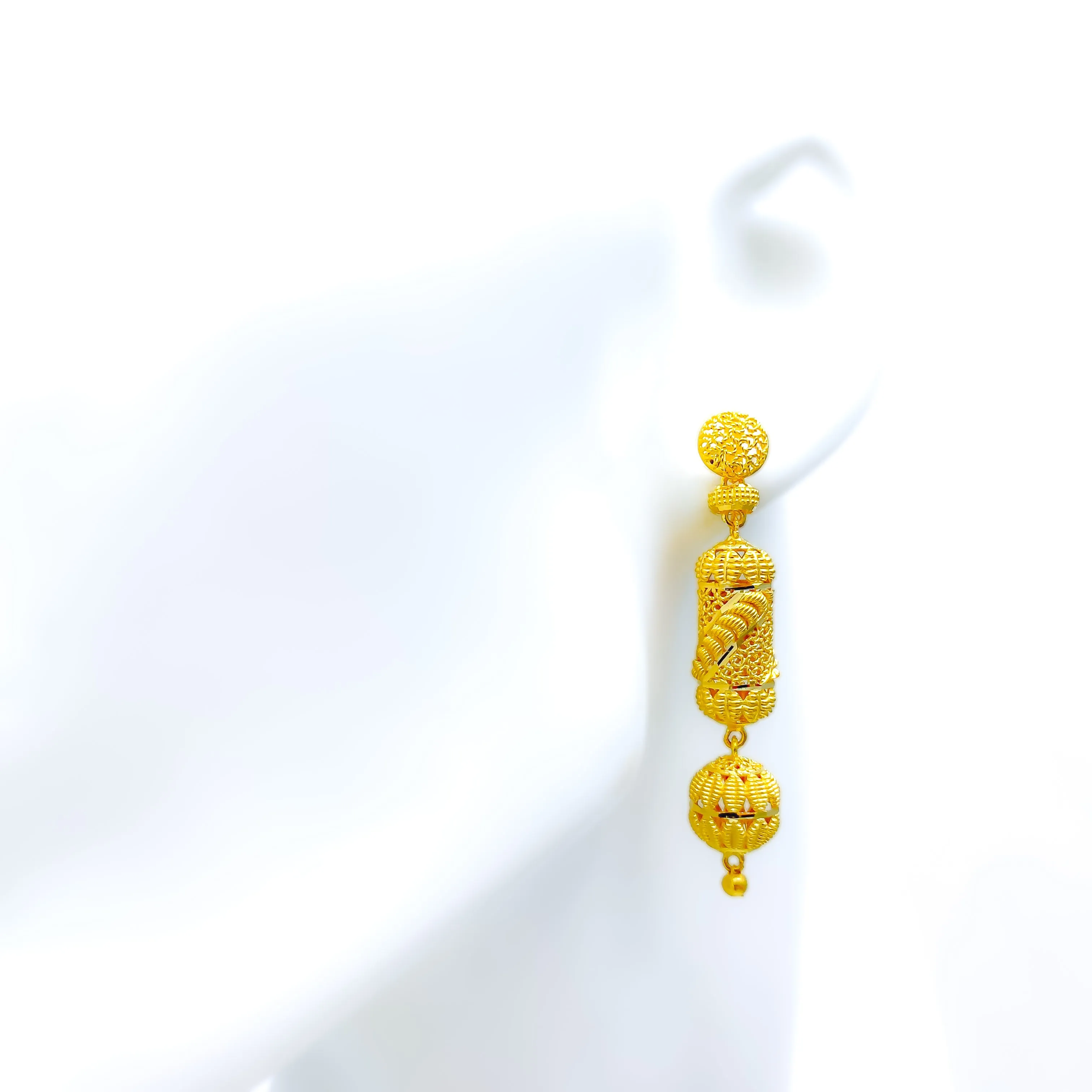 Unique Majestic 22k Gold Earrings