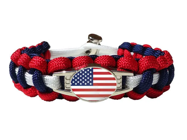 U.S.A. Flag Paracord Bracelet