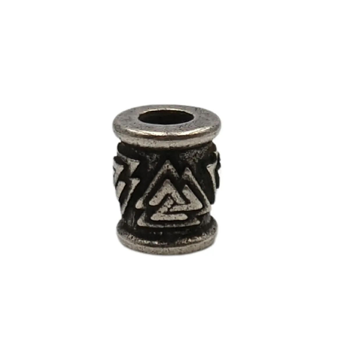 Valknut bronze paracord bead